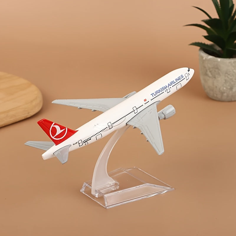 Diecast Model Airplane Boeing 777 1:400 Scale Aluminum White Collectible