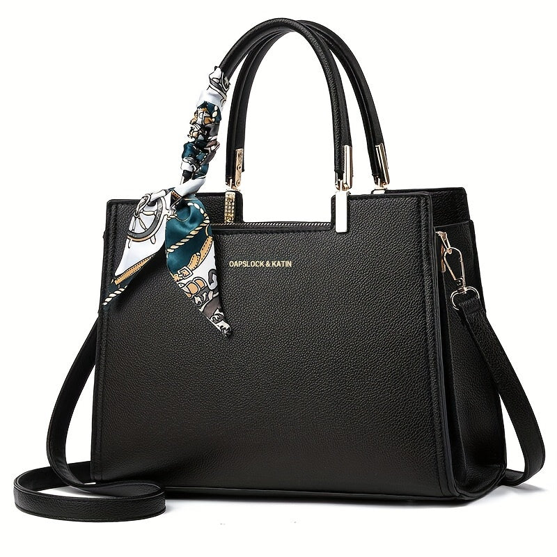 Bolso de cuero rojo para mujer con cierre de cremallera y forro de poliéster