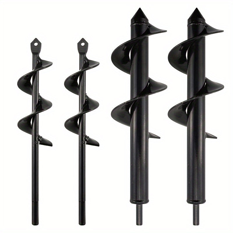 Garden Plant Auger Drill Bit 3/8 Inch Hex Drive Spiral Planter Solid Steel