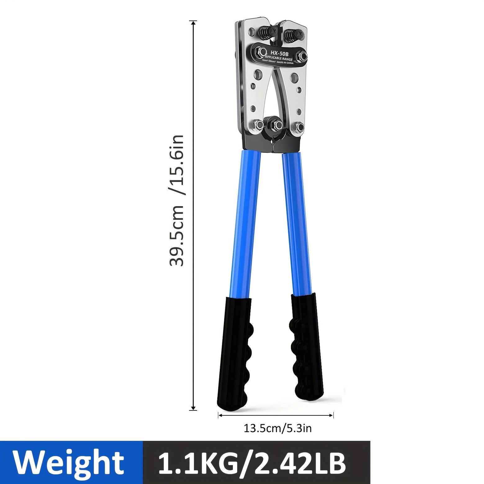 Набор инструментов для обжима кабелей тяжелого типа с сменными губками для соединений медных проводов