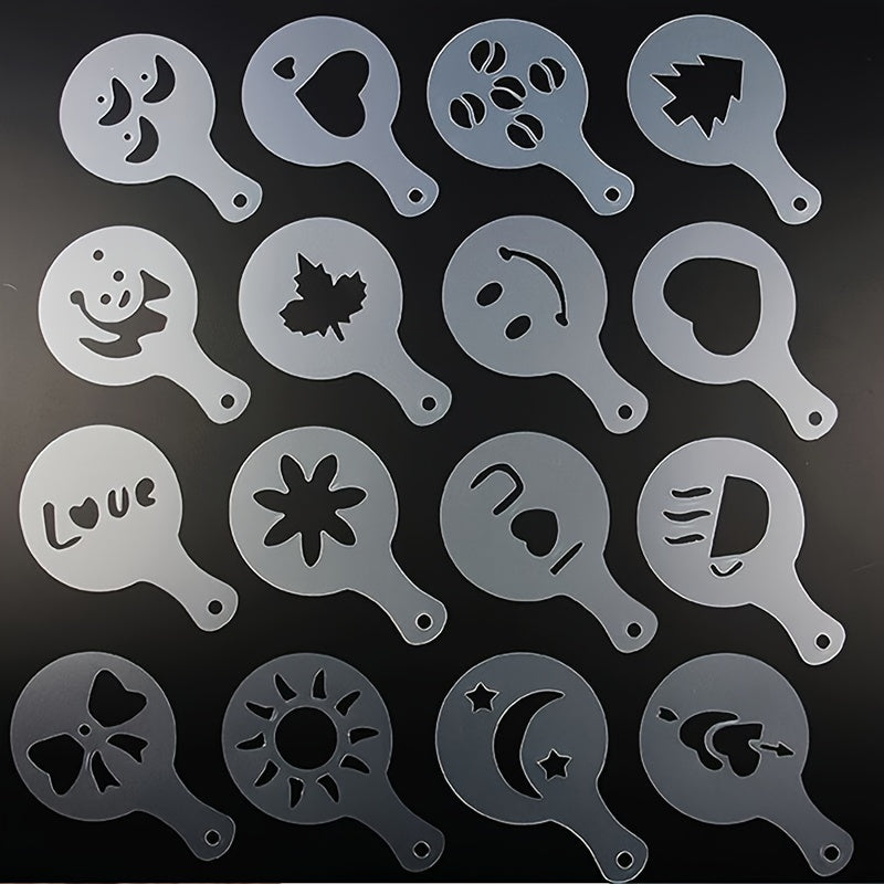 16 ta kofe latte qoliplari to'plami - Uyda qulaylik bilan ko'pikli kofe ichimliklarini osonlik bilan tayyorlang