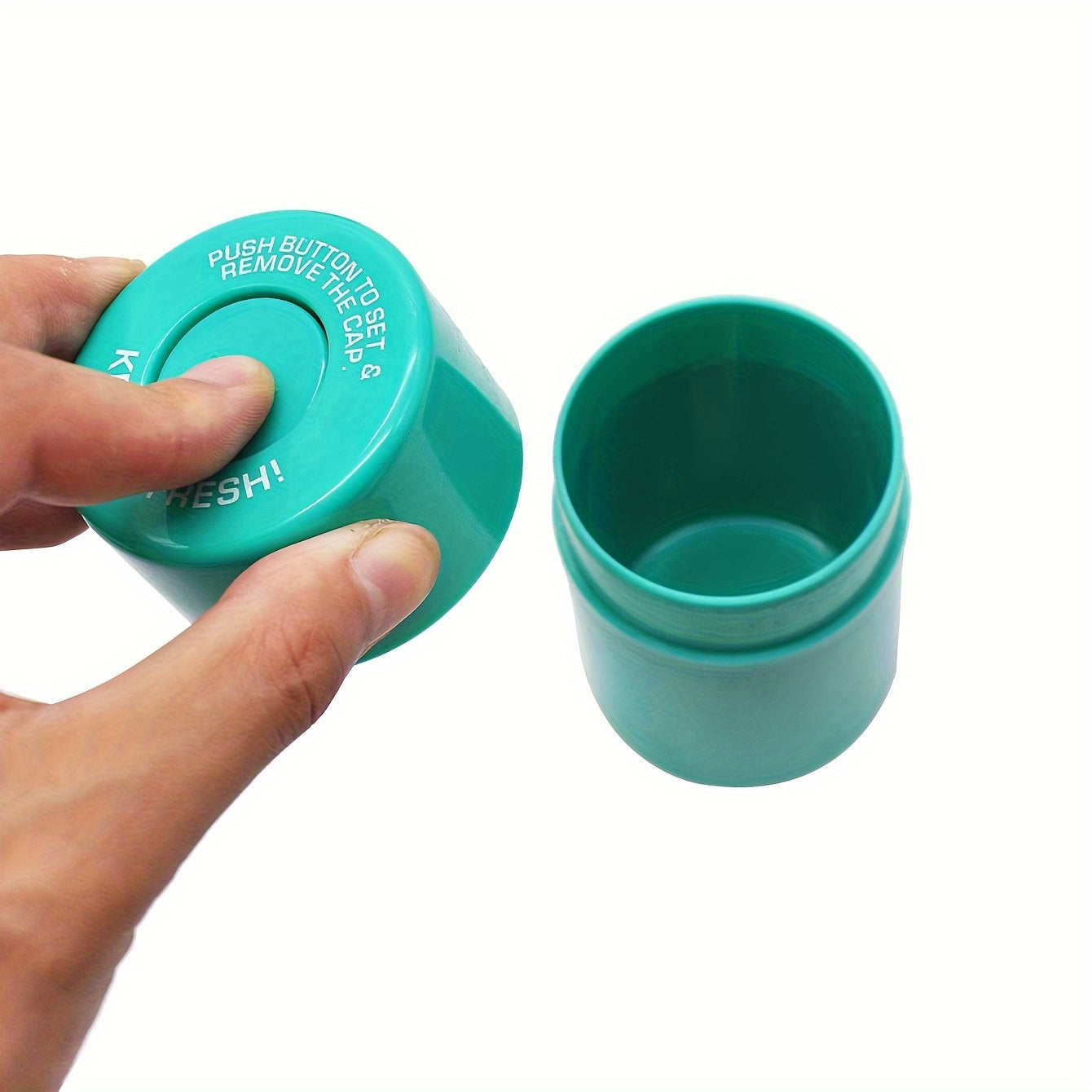 Herb Stash Container Airtight Vacuum Seal Odor-Resistant Plastic Multi-Color