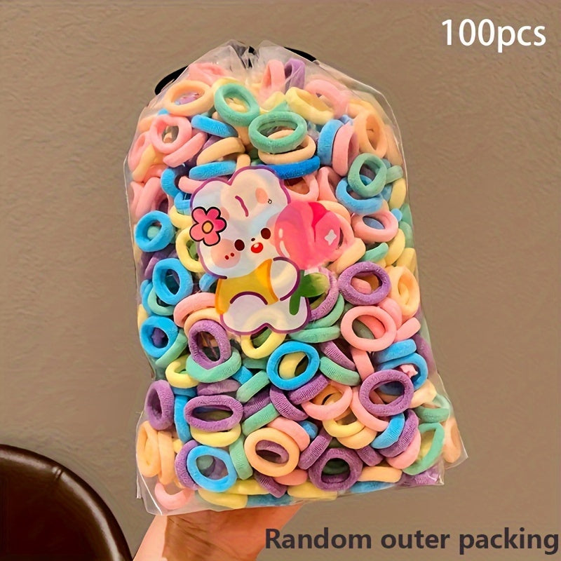 Kids Girls Hair Bands 100/200 Elastic Fabric Scrunchies Cute Gift Accessories
