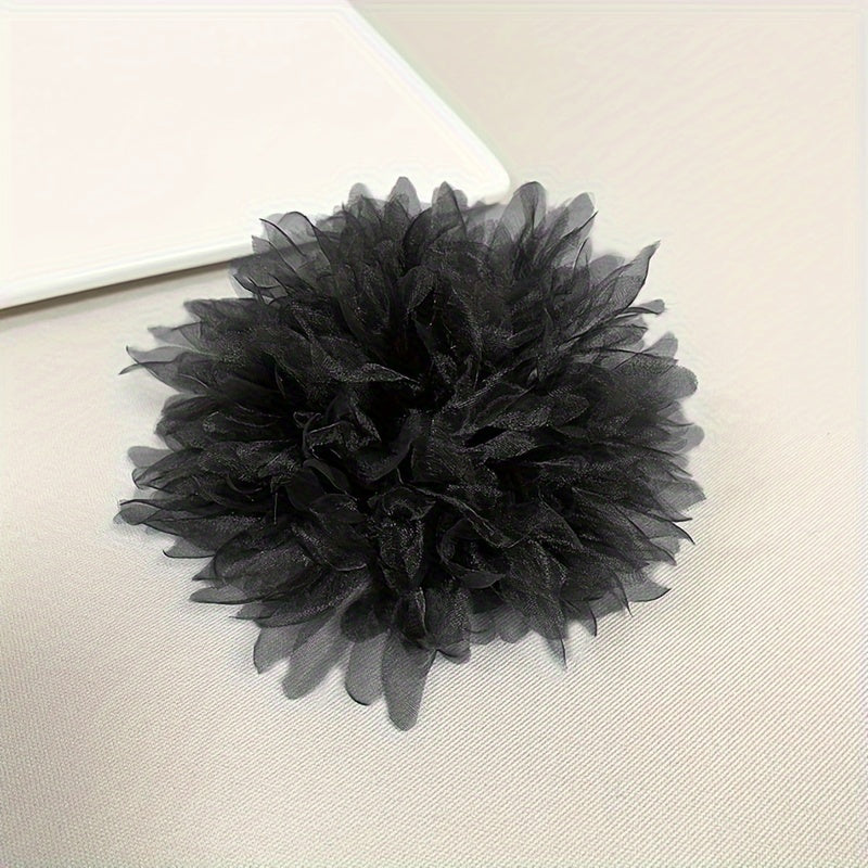 Одна большая ручная брошь-булавка для женщин, элегантная тканевая лацканная булавка с цветочным дизайном, стильный аксессуар для жакетов и платьев - включает 1 штуку