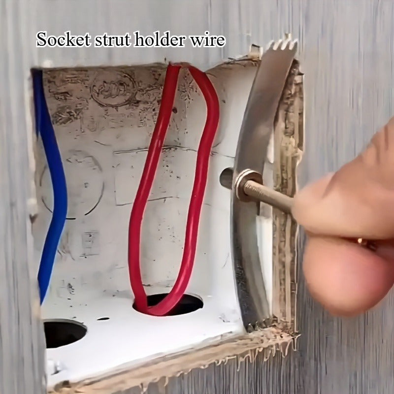 Soporte de rejilla de metal con tornillos de montaje para caja de conexiones eléctricas