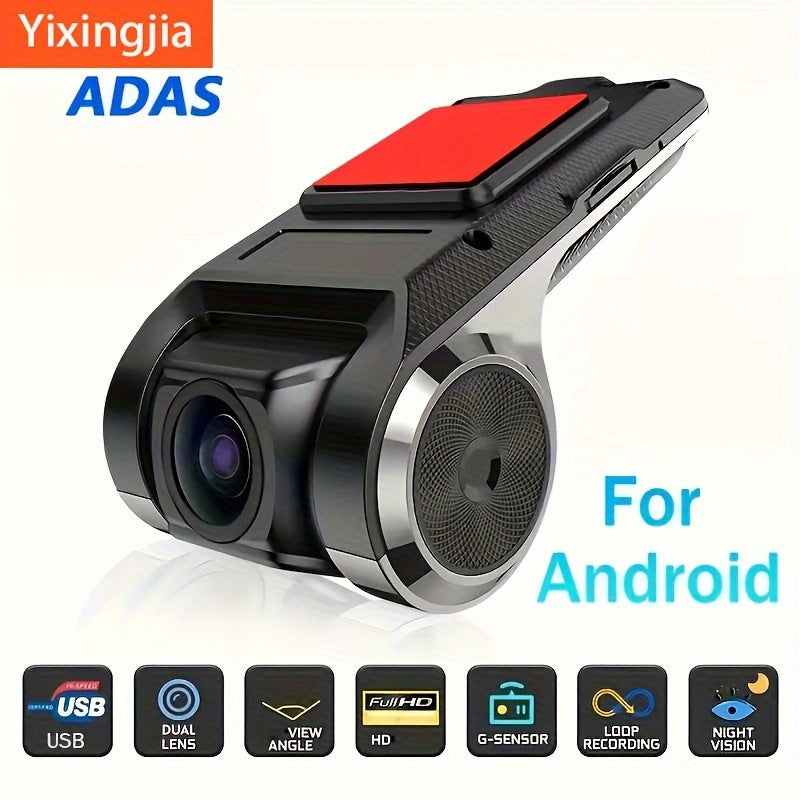 Android Avtomobil Dash Kamarasi 720p HD Video Yo'lovchi tomon uchun, displeysiz, USB bilan quvvatlanadi