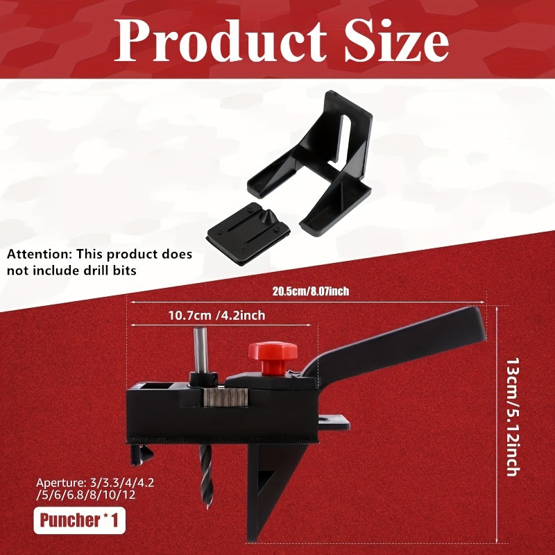 Portable Woodworking Doweling Jig Kit for Accurate Hole Drilling Plastic