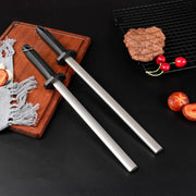 Handheld Stainless Steel Knife Sharpener for Kitchen Knives Medium Grit Manual Honing Stick