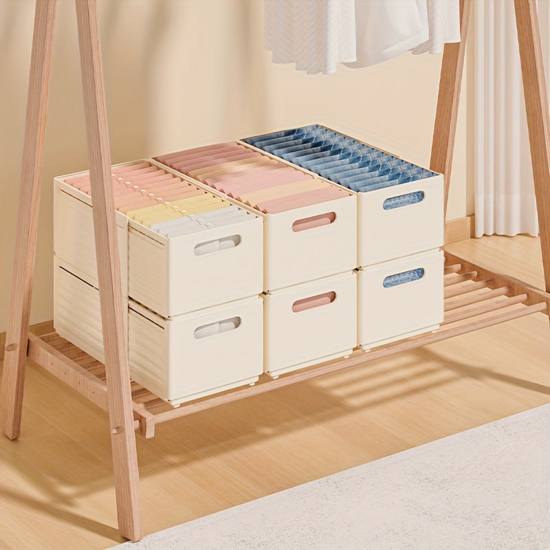 Expandable Under Bed Storage Box Waterproof Plastic Rectangle Closet Organizer Dorm Bedroom