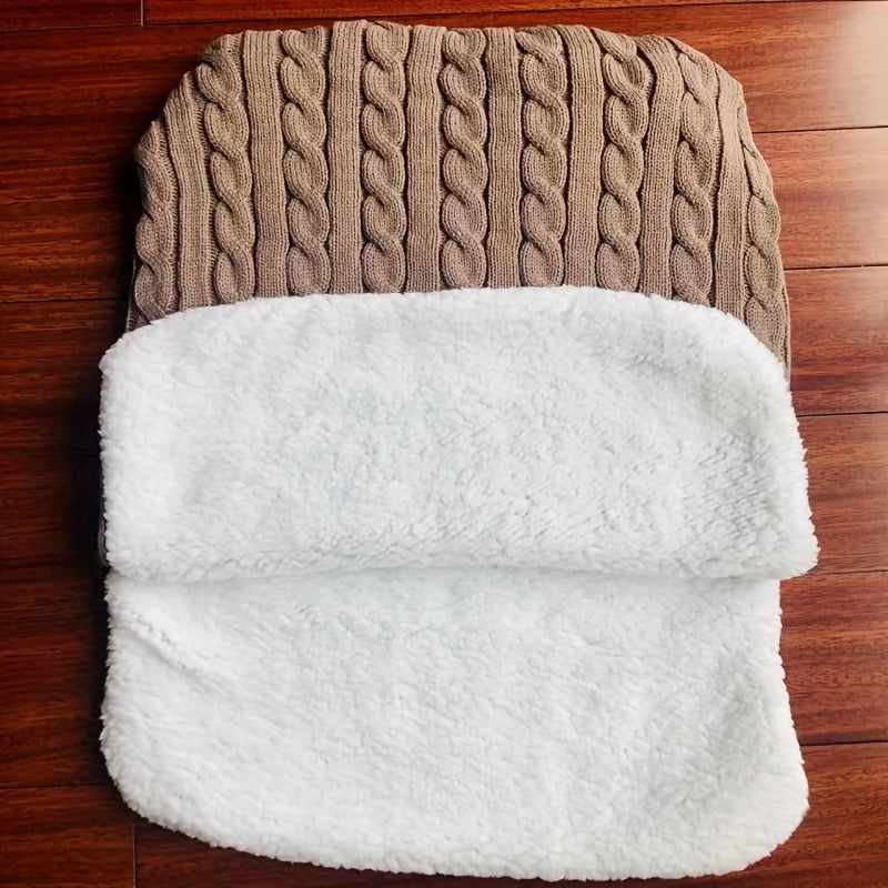 Baby Fleece Bag for Infants Thick Knitted Warm Stroller Bag
