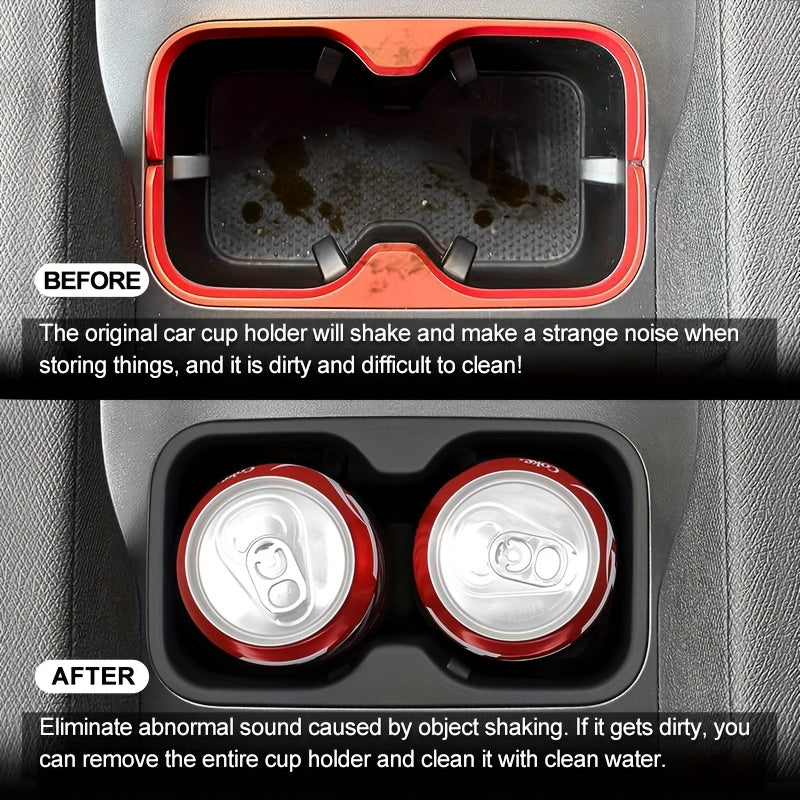 Center Console Cup Holder for Pickup Truck TPE Water Bottle Storage Shockproof Sleeve