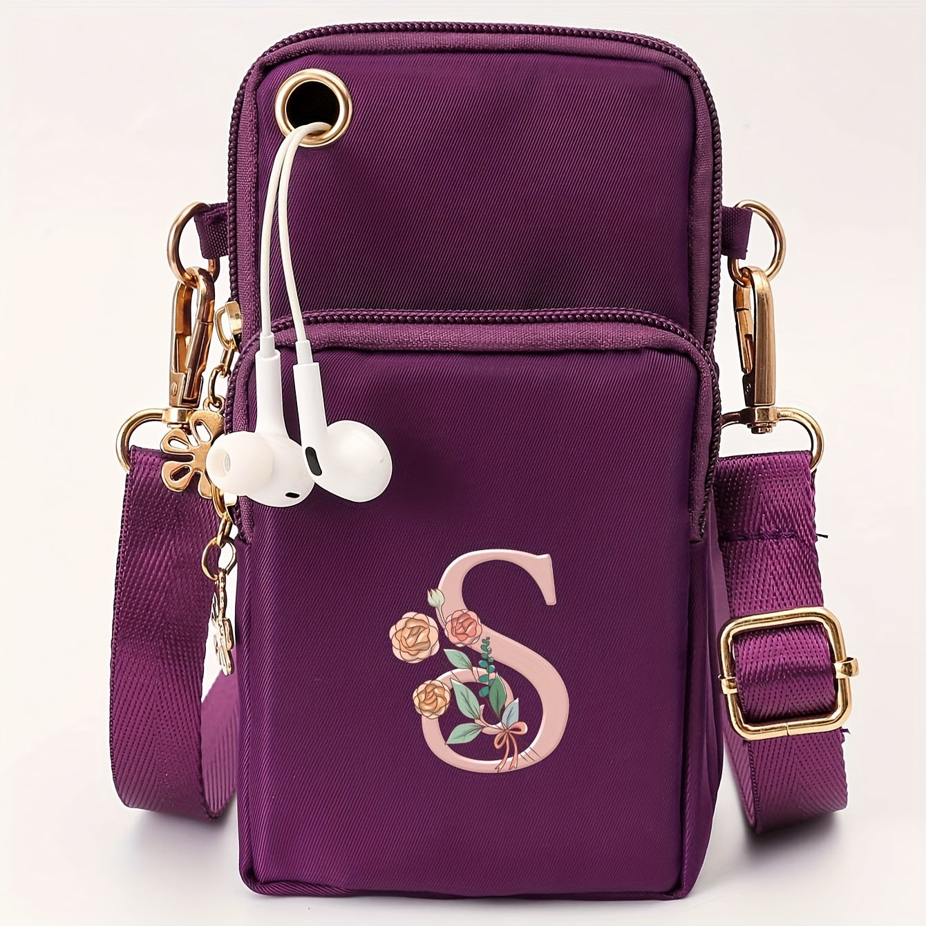 Ayollar uchun kichik yelka sumkasi, gul naqshli, kundalik ko‘p funksiyali crossbody sumka, kichik qo‘l sumkasi