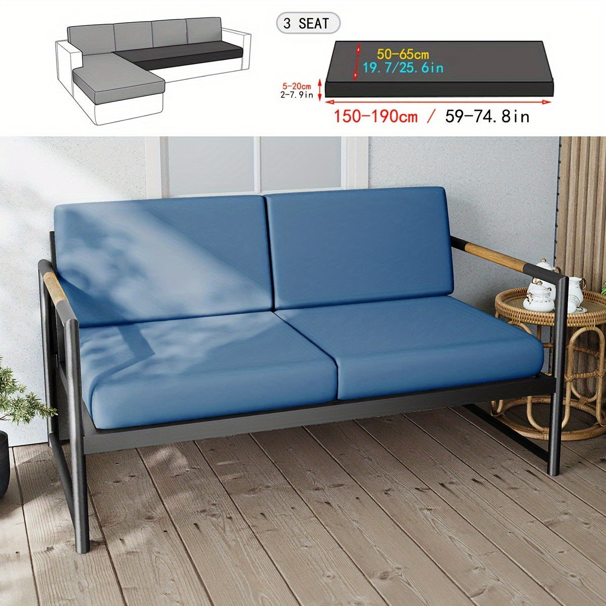 Водонепроницаемый чехол для уличной подушки из молочного волокна для садовой мебели на веранде