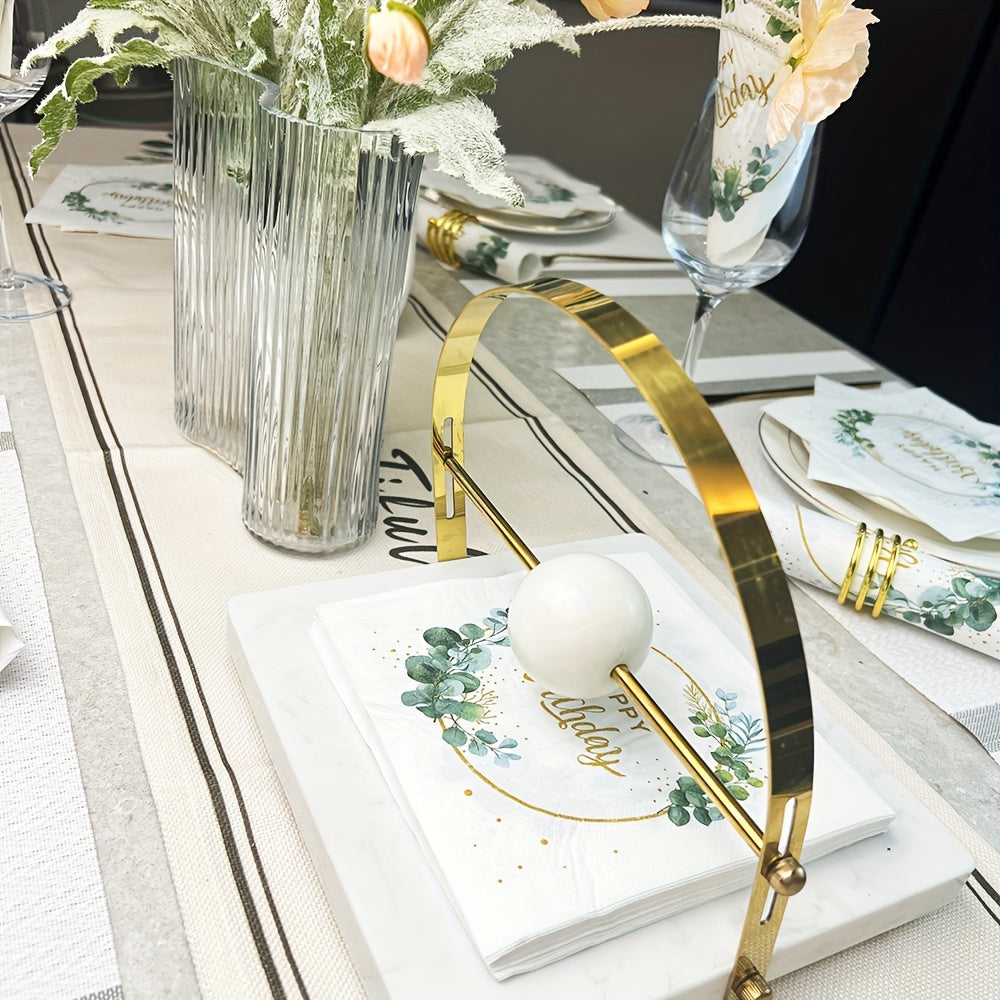 Pack of 20 Disposable Printed Square Birthday Napkins 33cm x 33cm