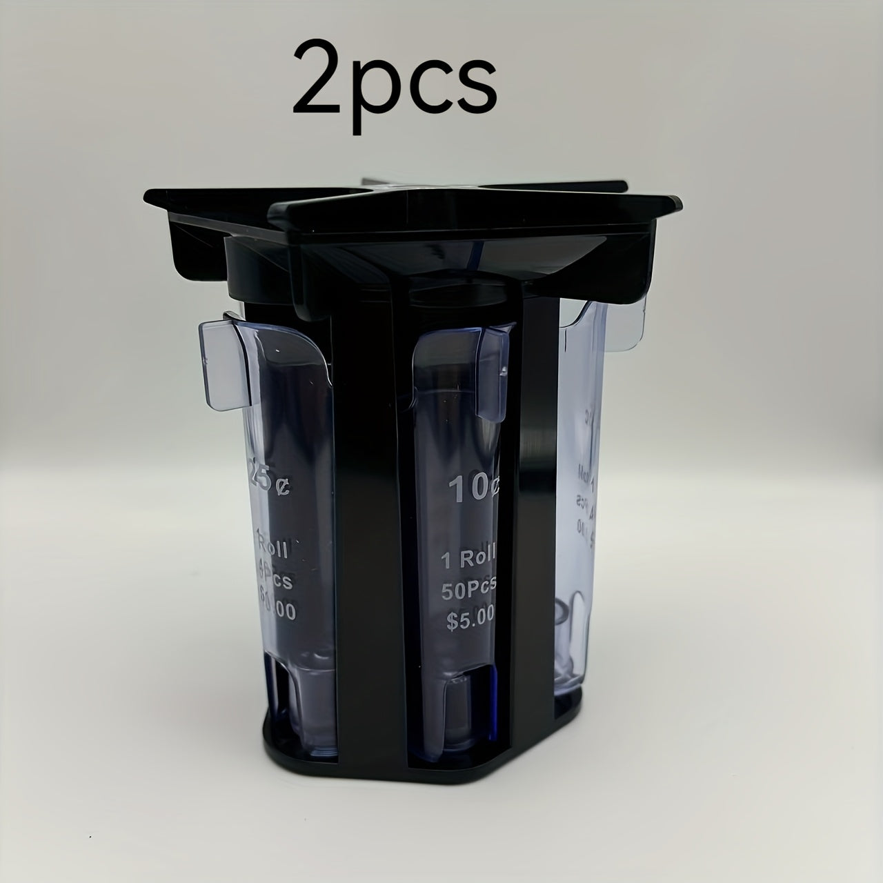 5-in-1 Coin Sorter Manual Counter with Compartments for Pennies Dimes Nickels and Dollars