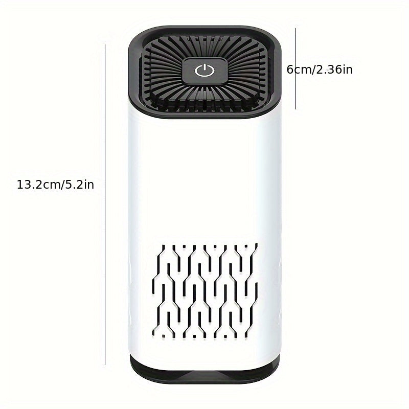Портативный автомобильный очиститель воздуха с HEPA-фильтром, USB, компактный, для пыли, пыльцы, дыма, перхоти