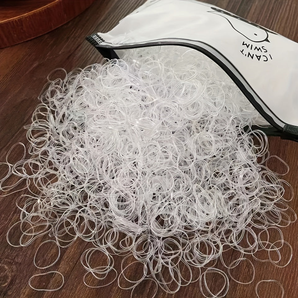 1000 шт. одноразовых резинок цветной серии для девочек для повседневной укладки волос