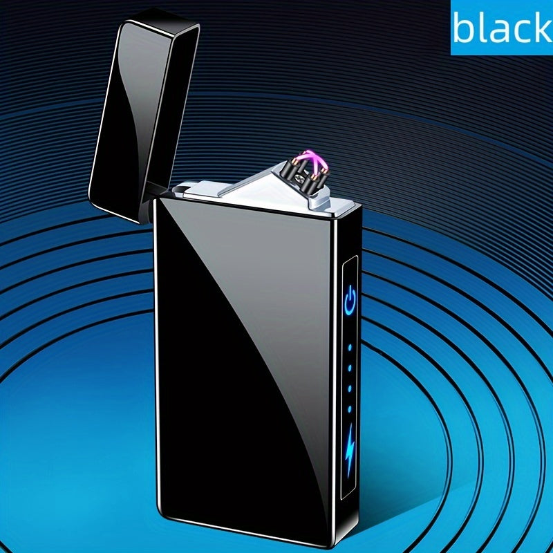 Men Women Rechargeable Dual-Arc Electronic Lighter with Power Display