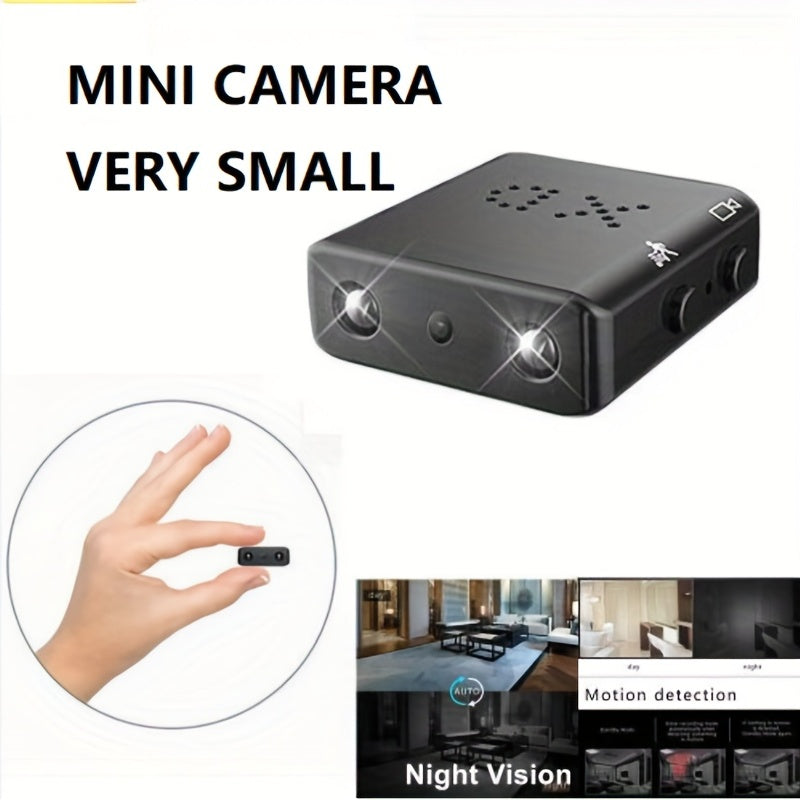 Mini Camera with Night Vision Motion Detection Loop Recording Portable Battery Powered