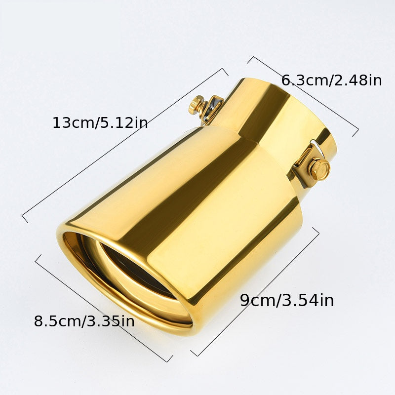 Универсальные нержавеющие стальные насадки на выхлопную трубу автомобиля хром, радужное золото, прочные