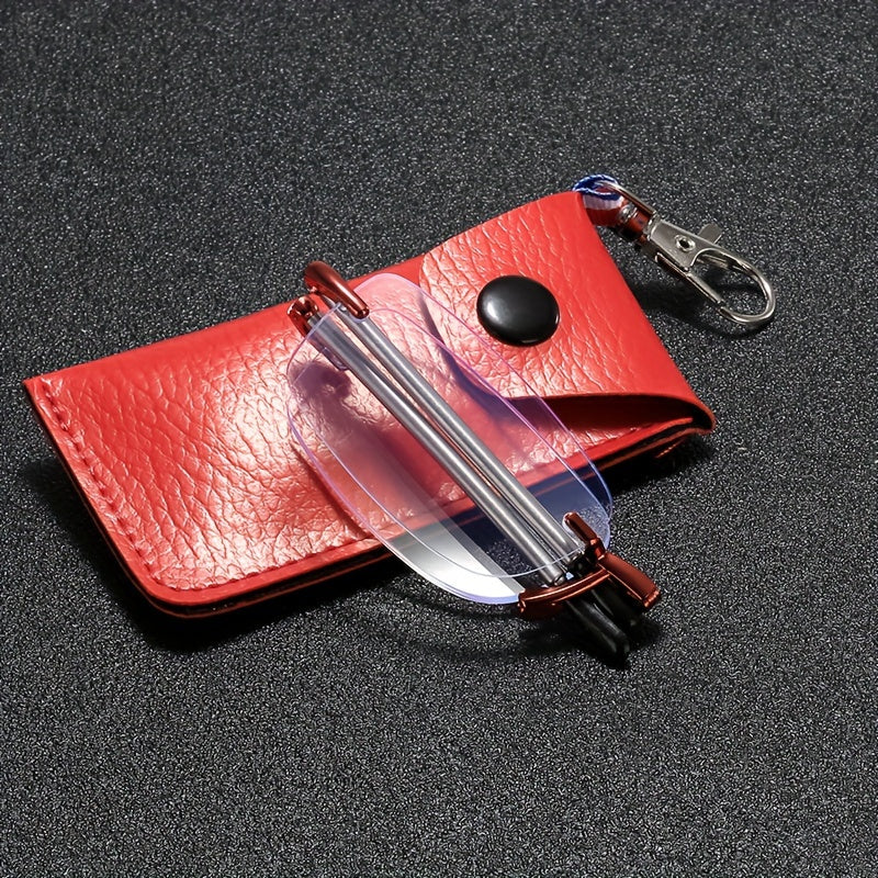 Unisex Portable Folding Rimless Reading Glasses for Computer Use Presbyopia +1.0 to +4.0