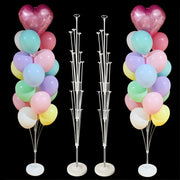 Set of 13-19 Balloon Stand Holders for Birthday and Wedding Decorations White
