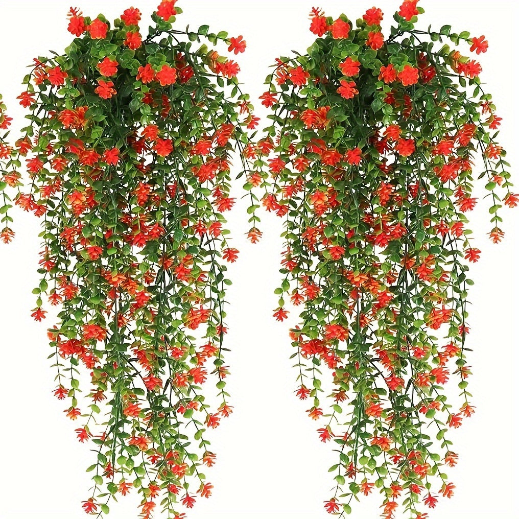 Uy bezaklari uchun sun'iy kamelliya osma o'simliklar to'plami, ichki va terrassa uchun