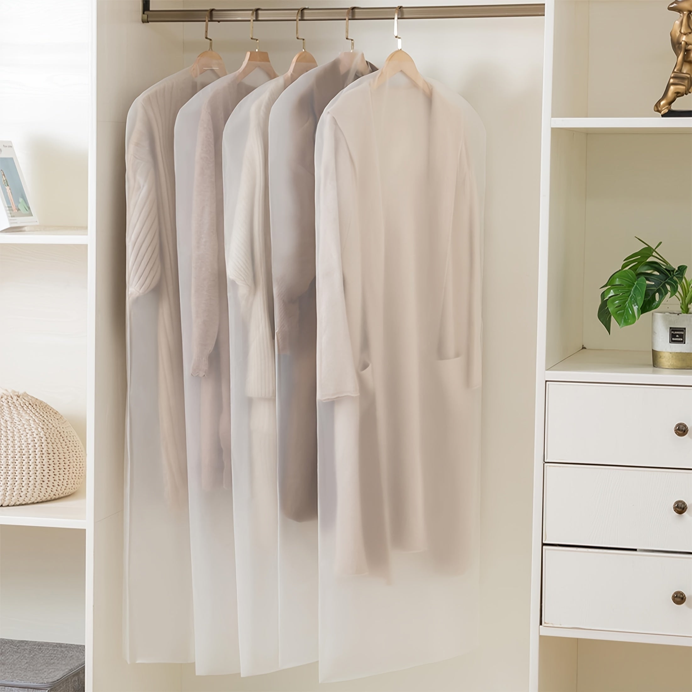 5-to'plam shaffof kiyim qoplami, pastki ochilish bilan, yengil changga chidamli, hasharotlarga qarshi