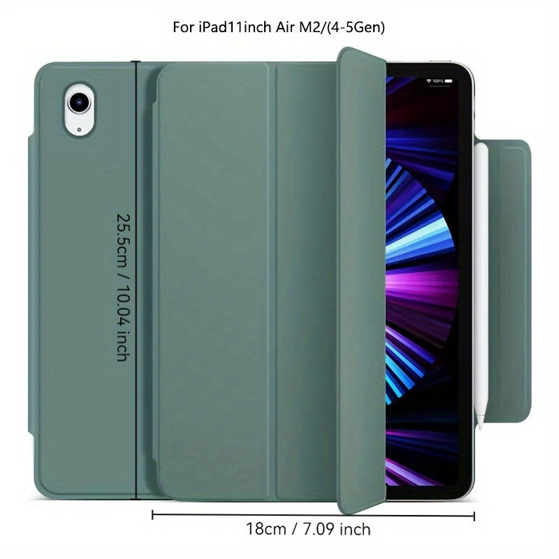 iPad Mini 6, Air 4/5, Pro 11 2022, Air 6 11inch 2024 uchun sun'iy charm aqlli qop. Qalam ushlagichi, kuchli magnit yopilishi va ultra ingichka dizayni bilan egiluvchan qattiq qopqoqni o'z ichiga oladi.