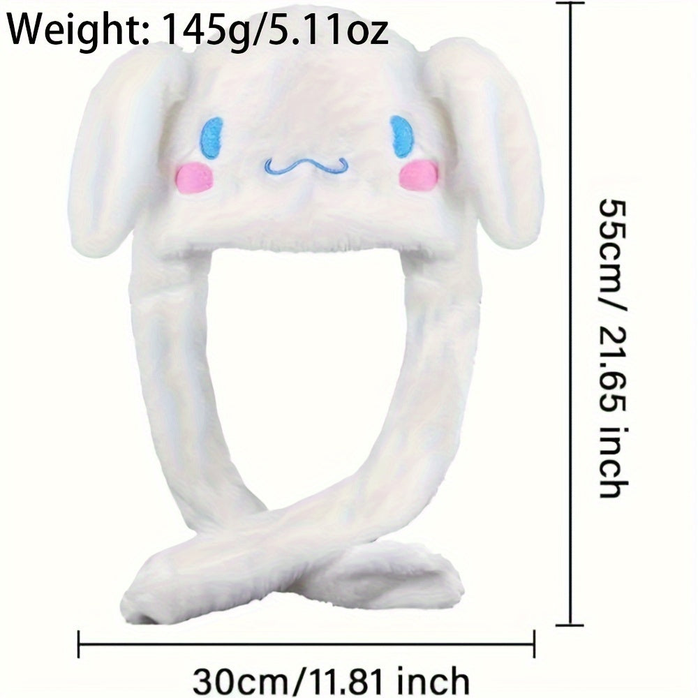 1 juft sevimli Sanrio Kuromi va Hello Kitty anime qahramonlari bilan harakatlanuvchi quloqli shapka oling, Rojdestvo sovg'alari uchun mukammal!