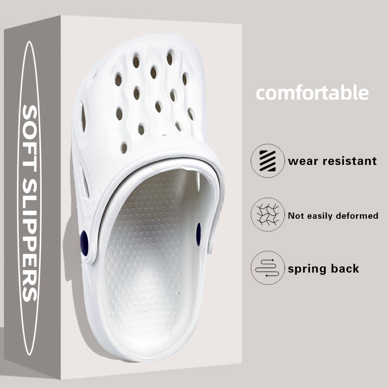 Women's Lightweight Slip-On Sandals, Indoor Outdoor Beach Shoes