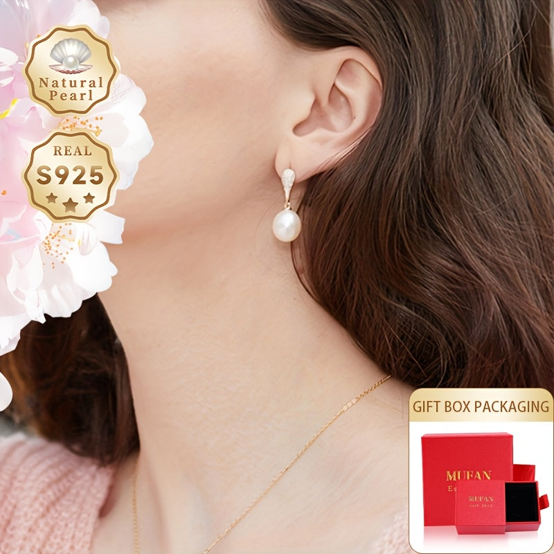 Ayollar uchun Zamonaviy Yangi Oqiy Marjonli Tilla Tilla 11-12mm Sterling Kumush Zargarlik