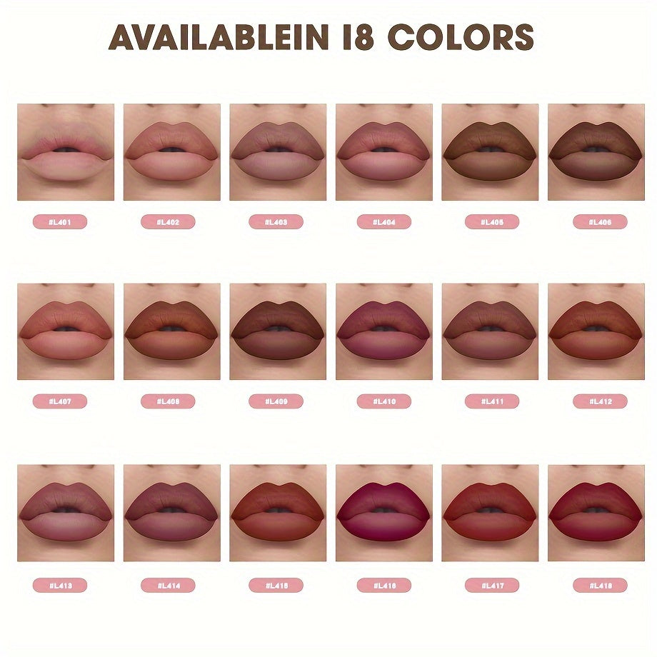 Set de perfiladores de labios mate de terciopelo para mujer, 18 colores, de larga duración e hidratantes