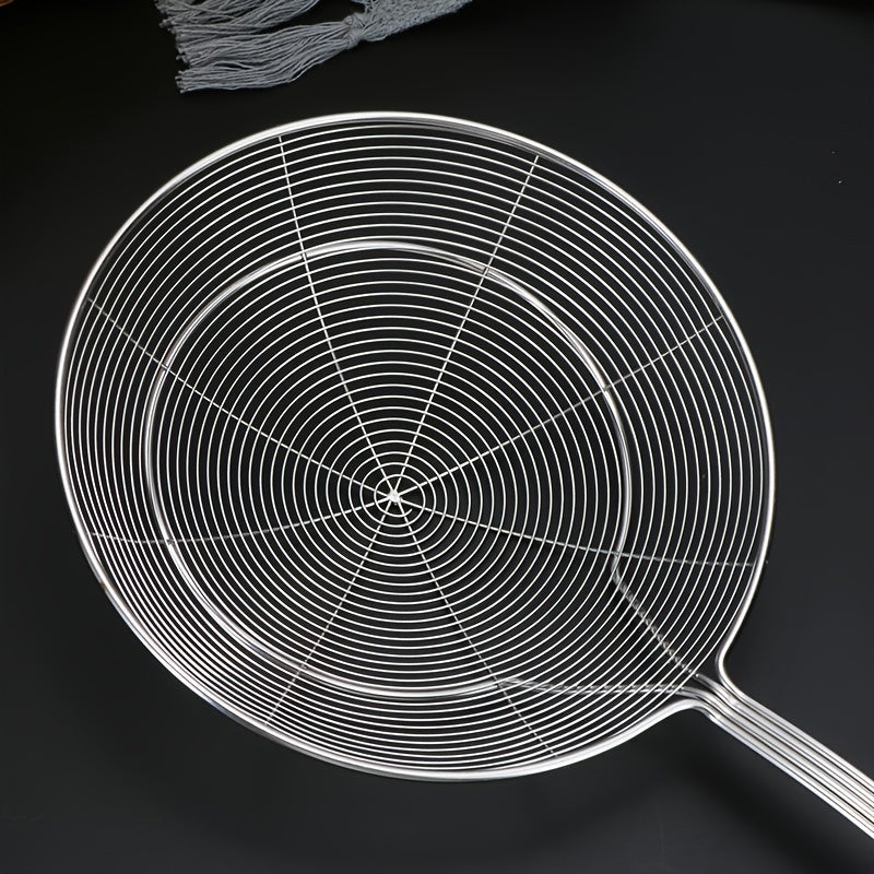 Stainless Steel Wire Skimmer Ladle with Handle for Frying and Cooking