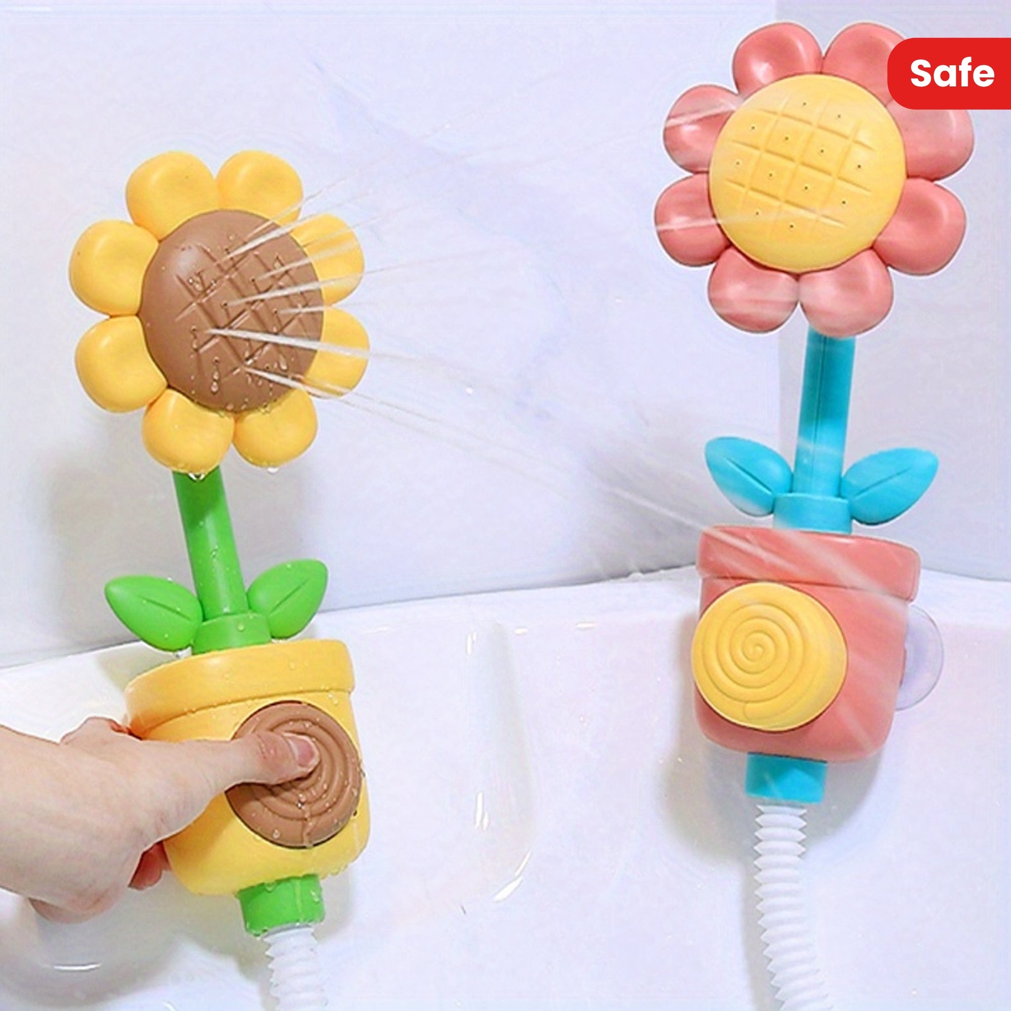 Baby Bath Toy Spinning Sunflower Water Spray for Toddlers Ages 0-3