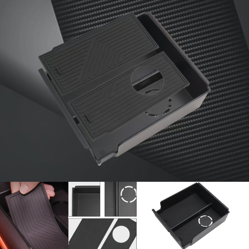 Center Console Storage Box for Car Interior Durable Plastic Multi-Compartment