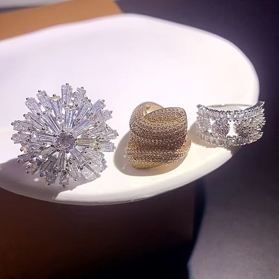 Juego de 10 anillos de zirconia cúbica sintética para mujer con diseños de corazones y piedra de nacimiento de agosto