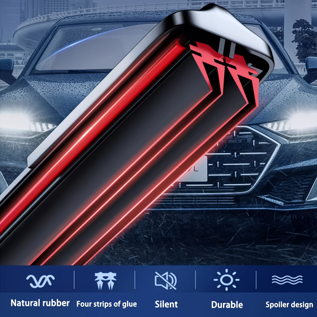 Durable 4-Layer J Hook Wiper Blades with Rubber Strips for All Cars 35.56-71.12 cm