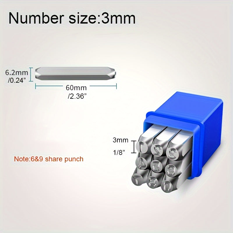 Alloy Steel Number and Letter Stamp Set for Metal Plastic Wood Leather Imprinting