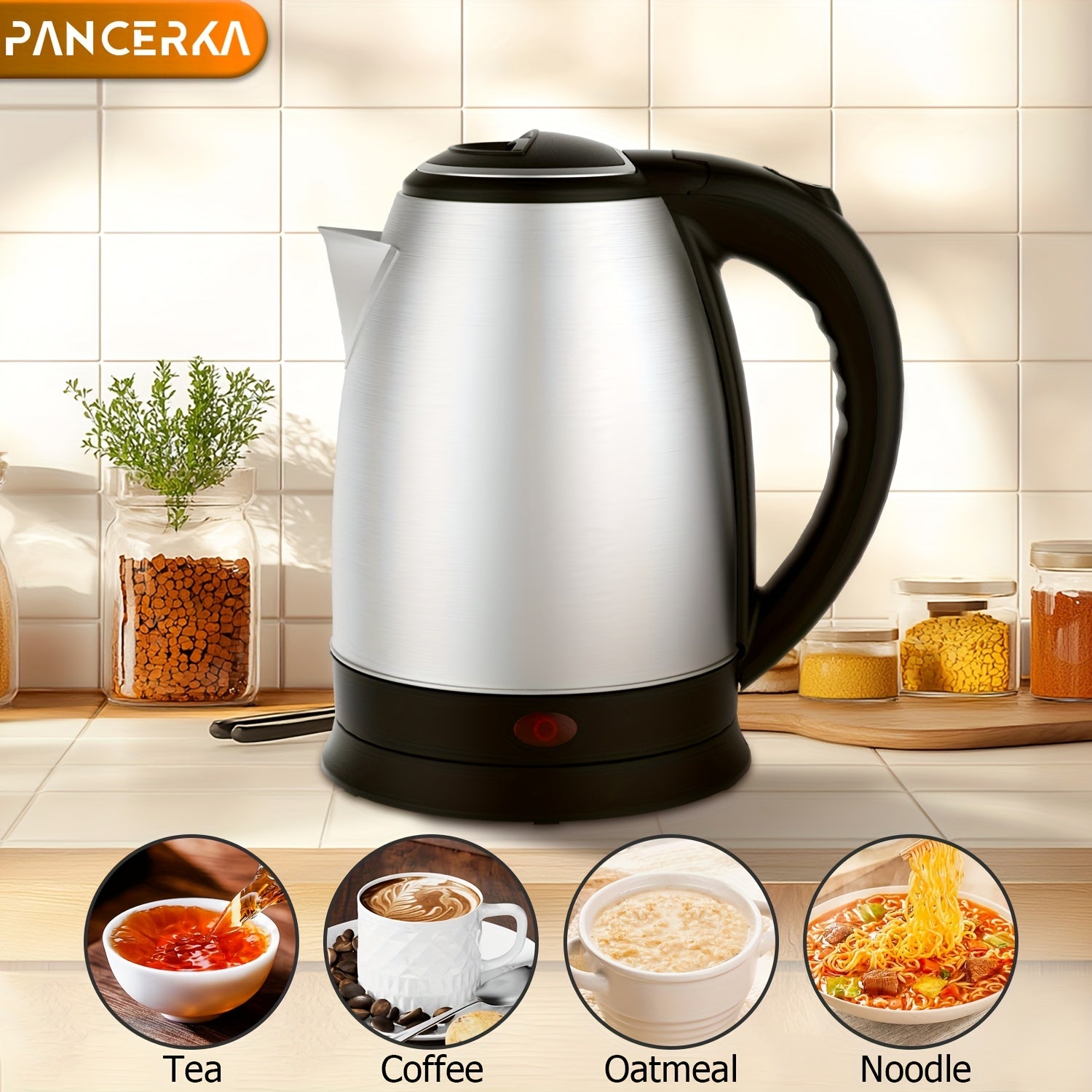 Stainless Steel Electric Kettle 1.8L Fast Boil BPA-Free Auto Shut-Off