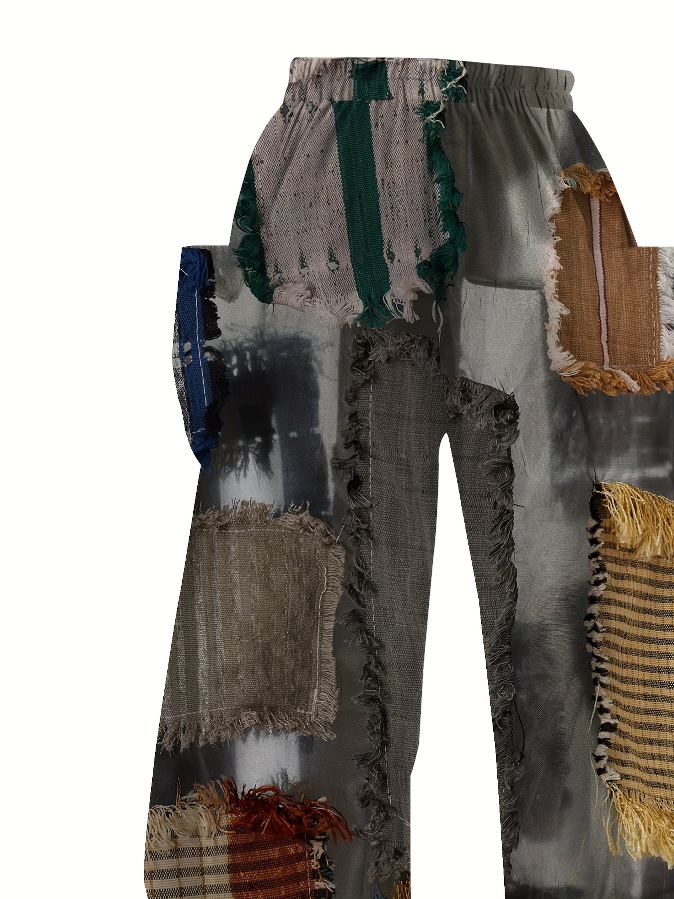 Women's Plus Size Wide Leg Pants Breathable Polyester Casual Summer