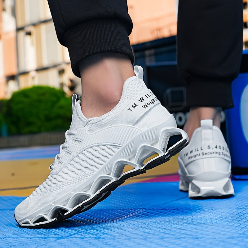 Men's Breathable Mesh Sneakers All-Season Casual Running Shock-Absorbing Shoes