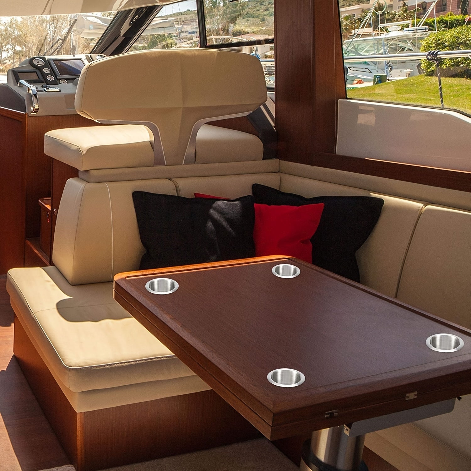 Stainless Steel Cup Holder Drop-In Mount for RV Boat Camper 1 Pack