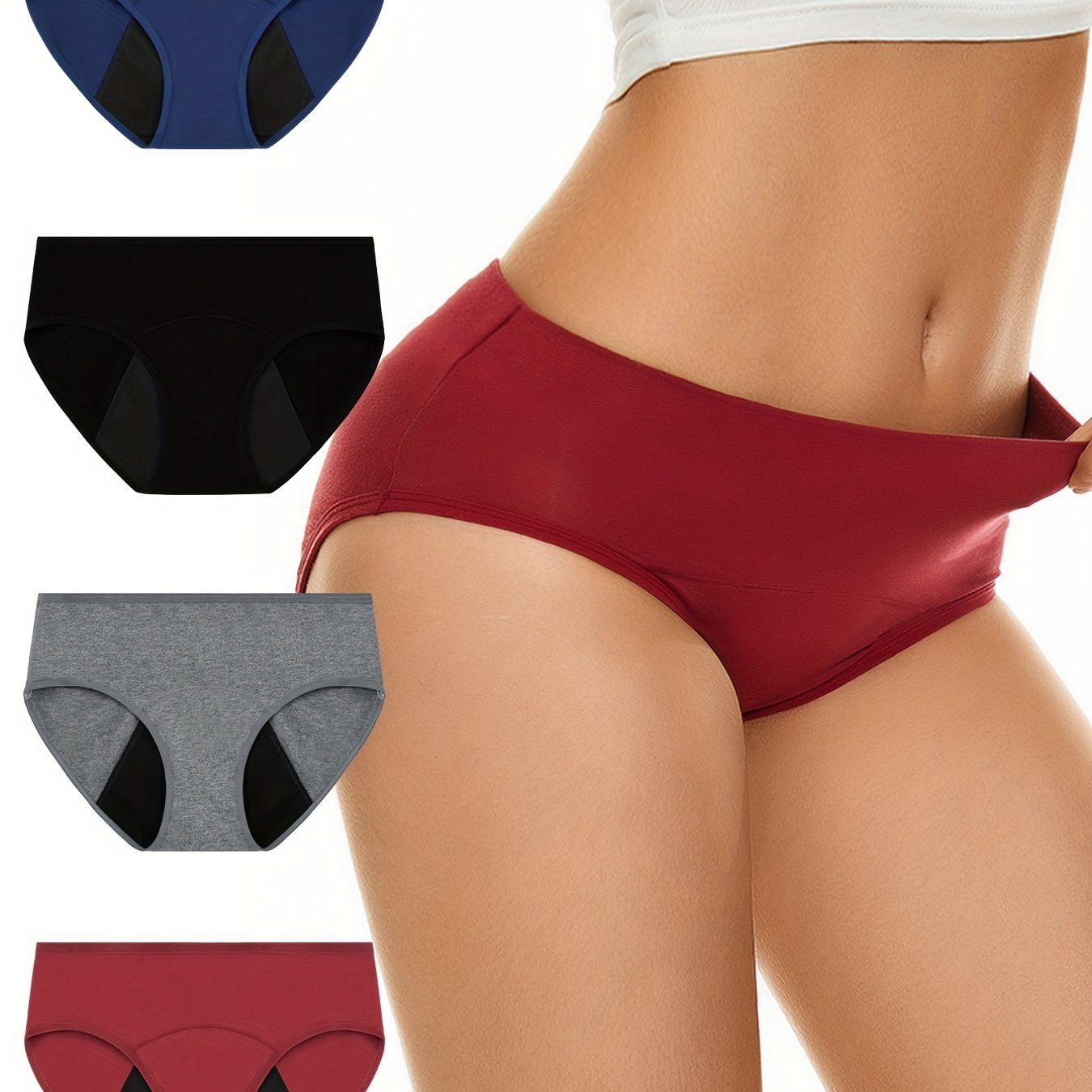 Women's Menstrual Panties Breathable Full-Coverage Anti-Leak Underwear
