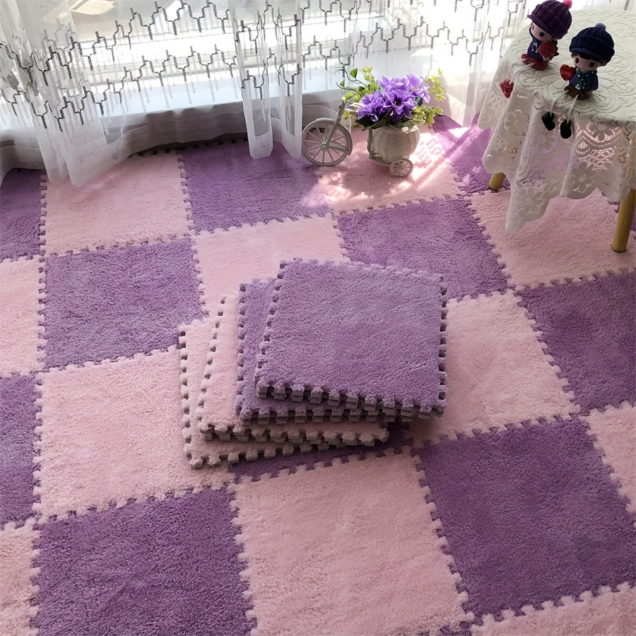 Ichki foydalanish uchun 12 ta bir-biriga mos keladigan EVA ko'pikli mozaika matolari to'plami 29.97cm