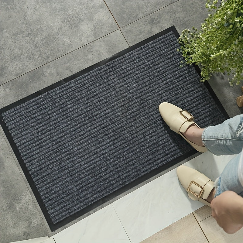 Alfombra impermeable geométrica para interior y exterior, entrada, 45x75cm, de alto tráfico