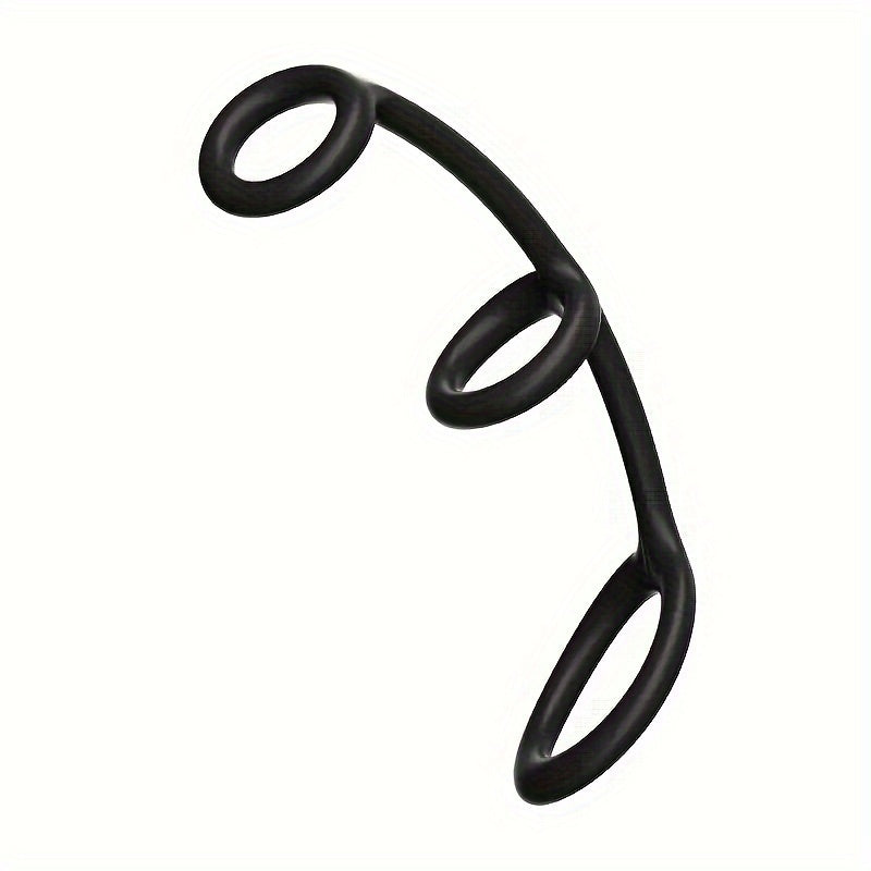 Men Silikon Penis Halqasi 3-in-1 Cho'ziladigan Chidamlilik Uzoq davom etadigan Sekssiz O'lchamlar