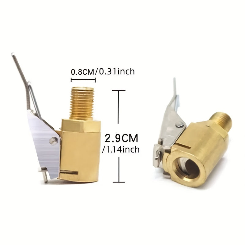 Automobile Tire Inflation Adapter Threaded Clip Air Pump Connector