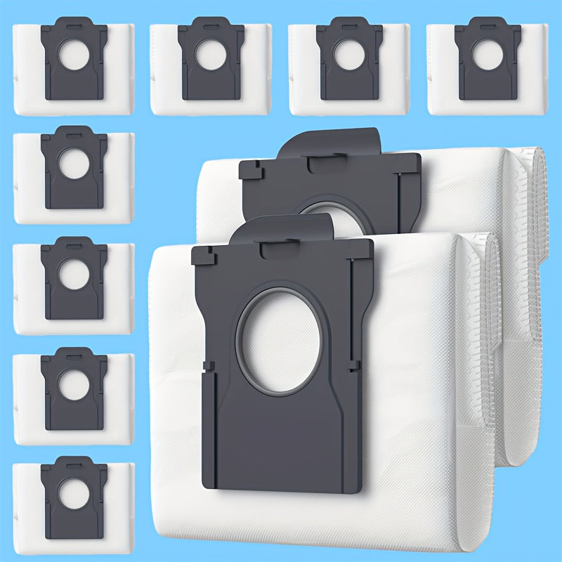 Dreame robot tozalagichlari uchun chang sumkalari - 10 dona - S10Pro Ultra, L10s Pro, X30 Ultra, X40 Master, X40 Ultra, X40Pro Ultra, L40 Ultra modellari uchun mo'ljallangan - Uzoq muddatli pol tozalash uchun kuchli plastikdan tayyorlangan