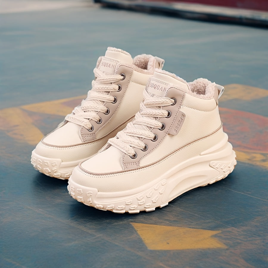 Women's Winter Insulated High-Top Military Boots with Slip-Resistant Sole